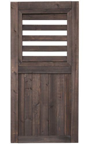 迅速に発送 ガーデンガーデン ゲートやハンギングに 天然木製 シェッドファサードヴォレー 閂錠|蝶番付 高さ115 cm ダークブラウン SFV-550 DBR 594 b 2 ab 0