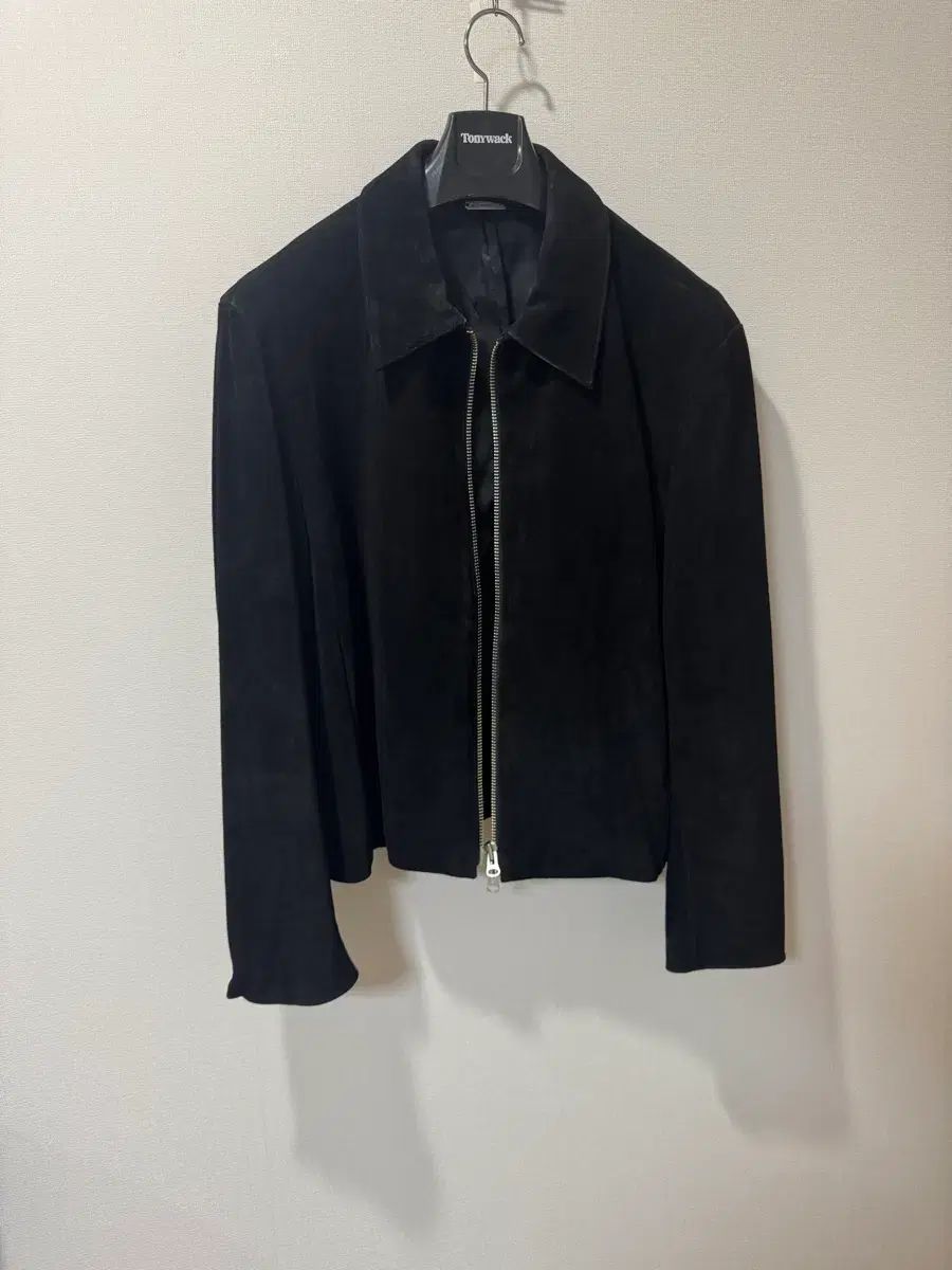 L トニーウェック スウェード ジャケット ブラック