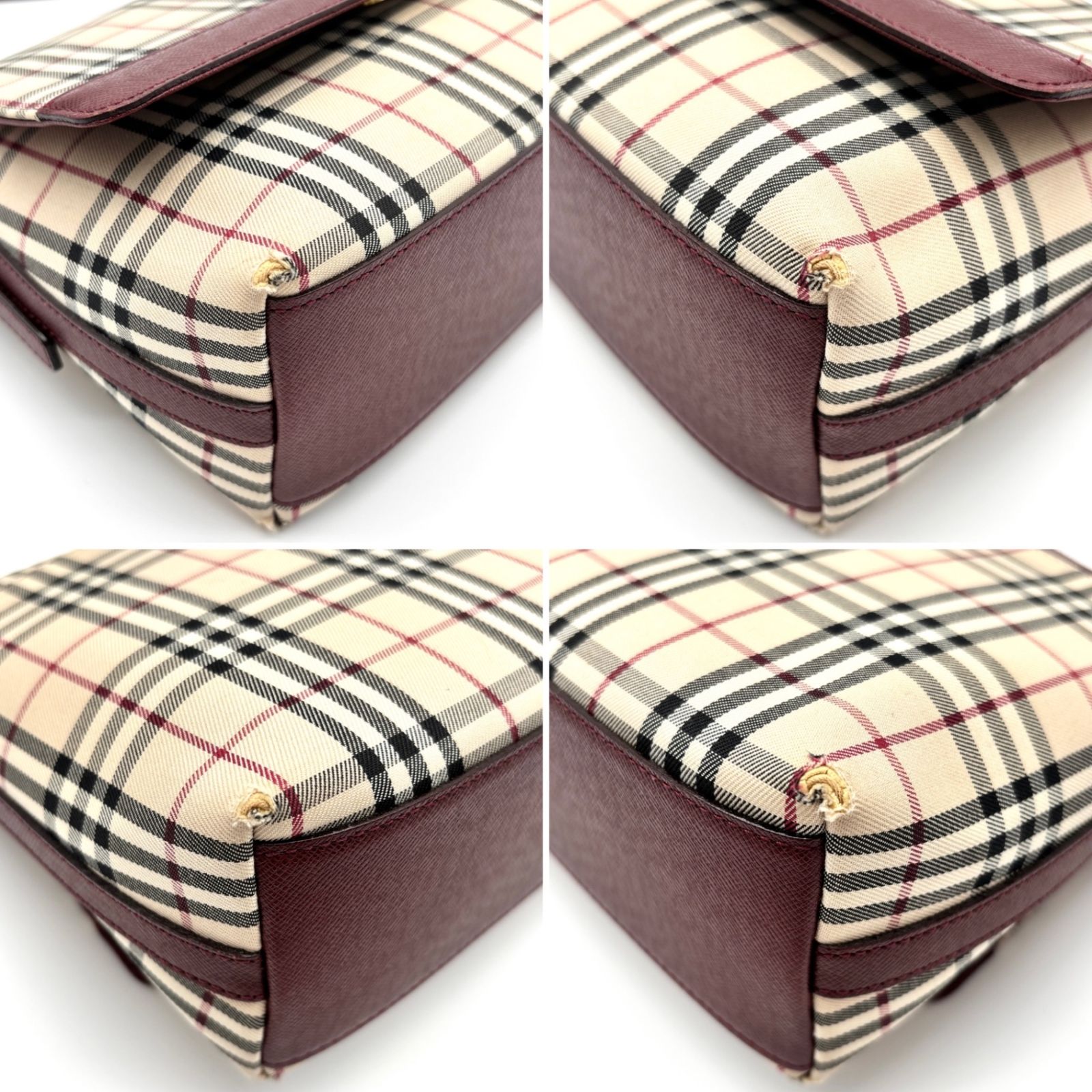 [美品]BURBERRY ショルダーバッグ ノバチェック ロゴプレート 美品✨バーバリー ショルダーバッグ ノバチェック ロゴプレート