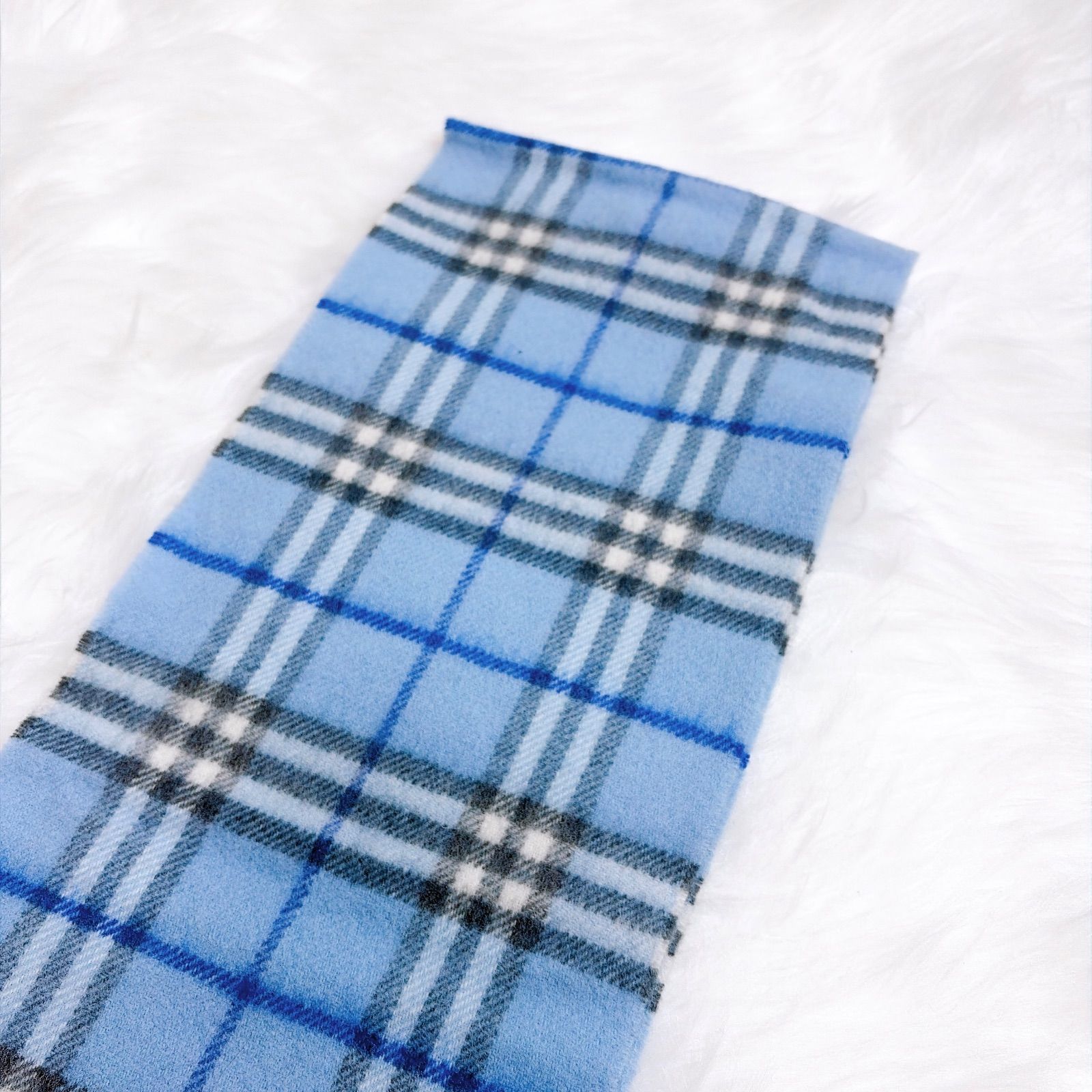  カラー バーバリーロンドン イギリス製 チェック柄 ウール マフラー マフラー 小物