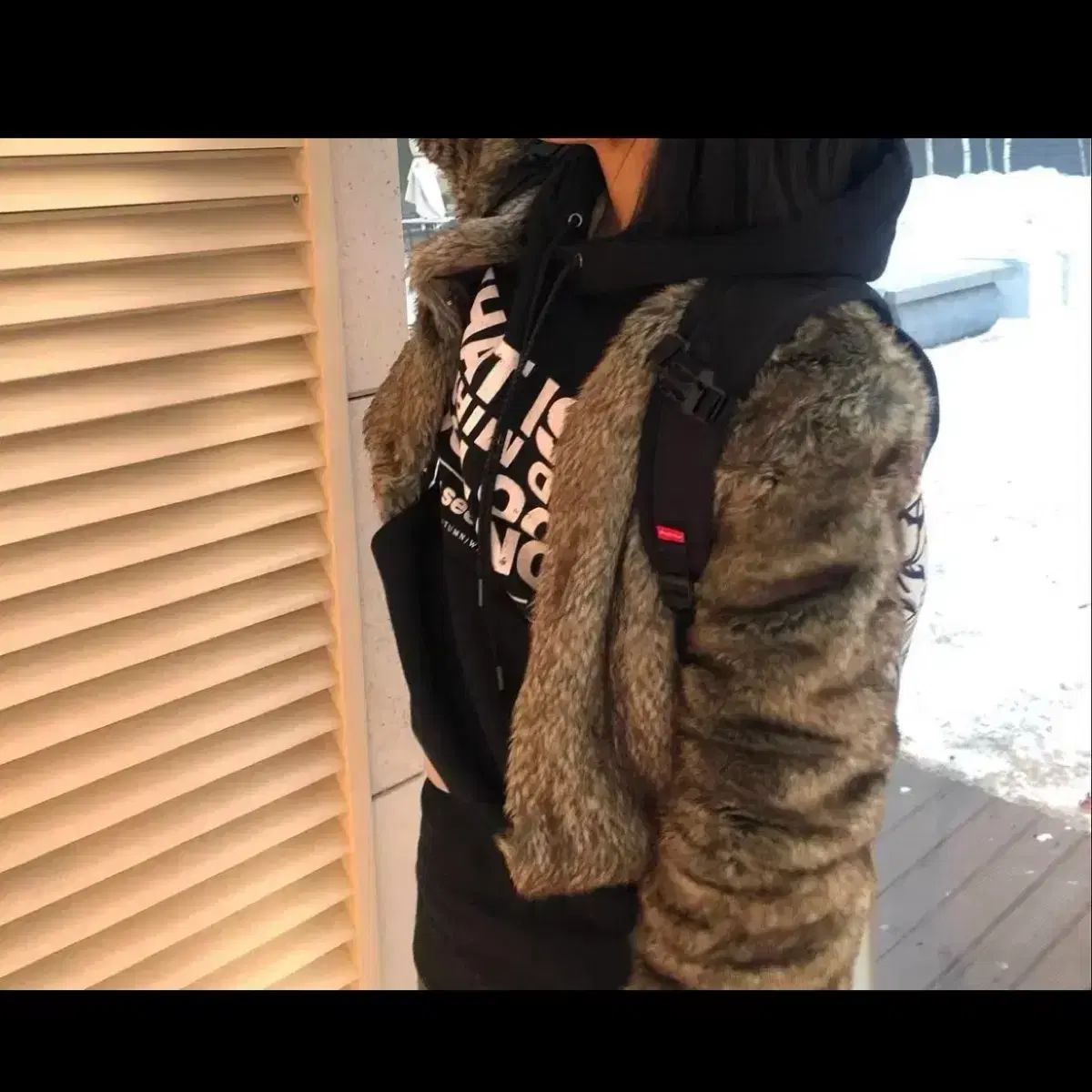 アズオン ファージャケット ブラウン