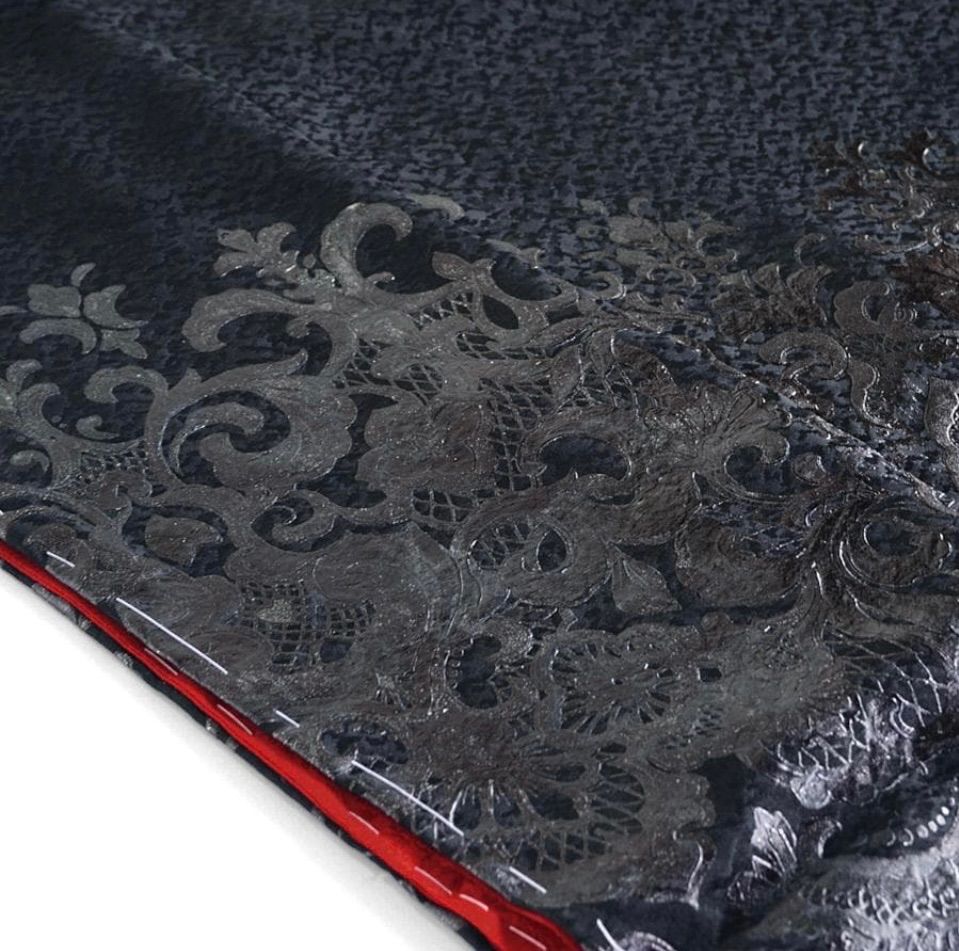 新品・未使用品】振袖 関芳謹製 未仕立て 仮絵羽 黒 ブラック ダマスク