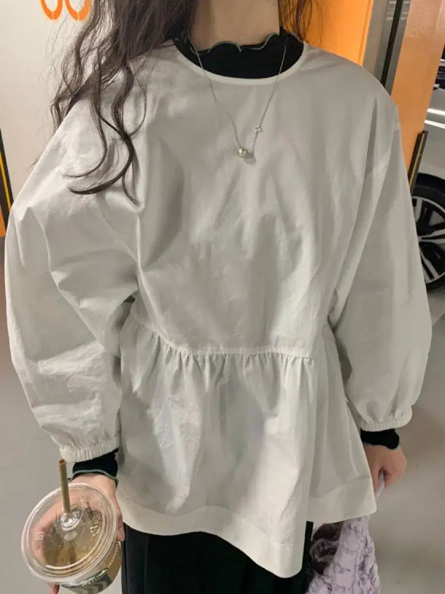 コス アジャスタブル チュニック ブラウス 白 34