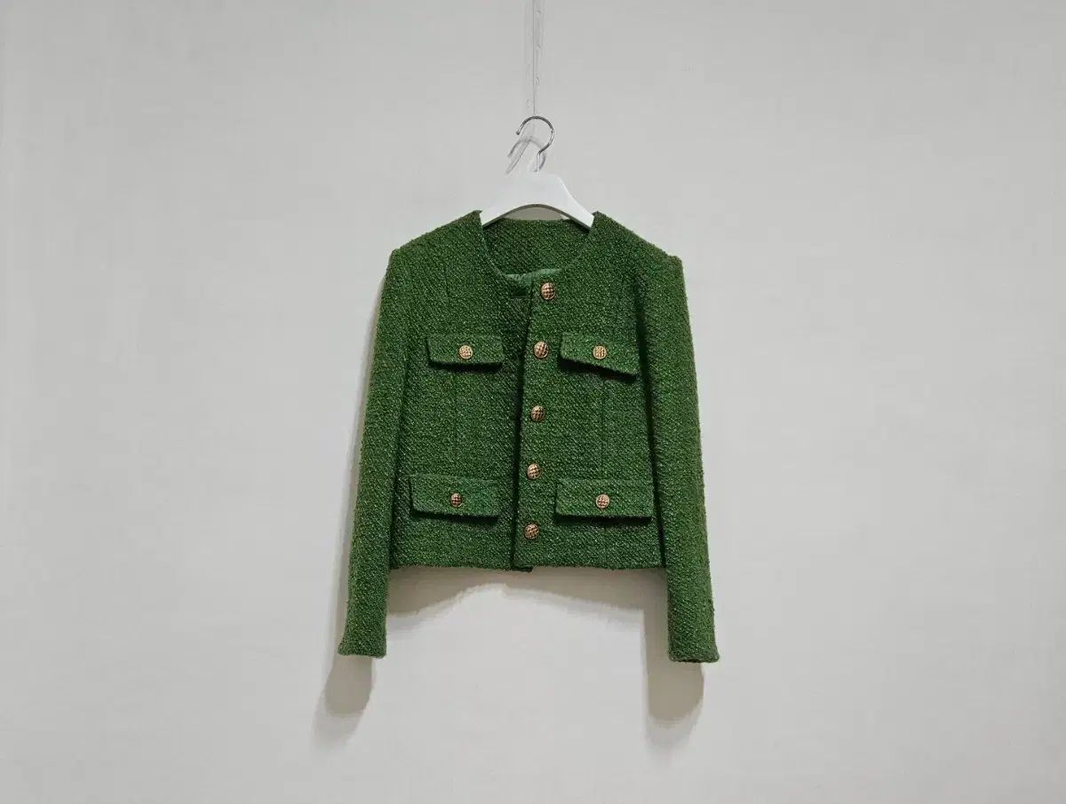 ツイード ゴールド ウールジャケット