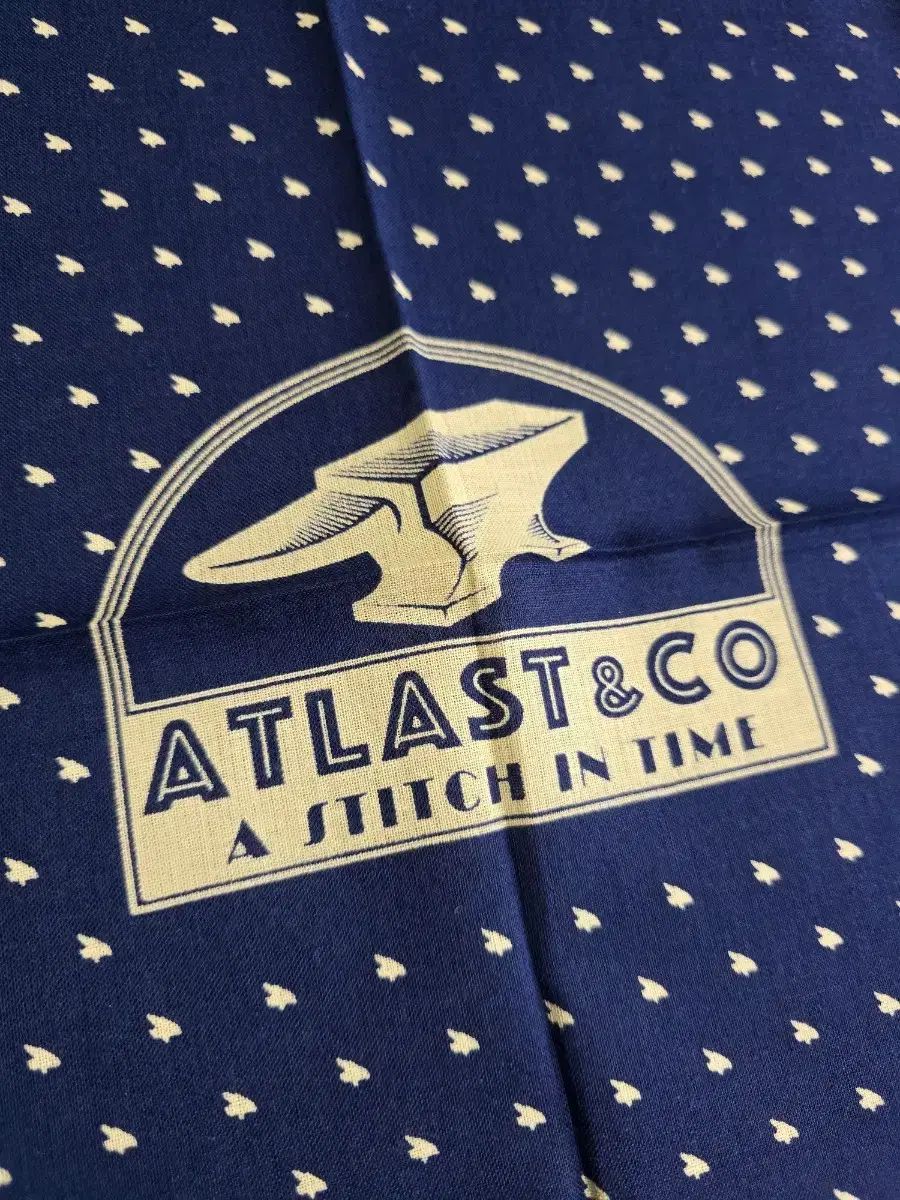 TIMEWORN CLOTHING タイムウォーンクロージング At Last-Co アットラスト バンダナ ネイビー ATLAST ブッチャープロダクツ