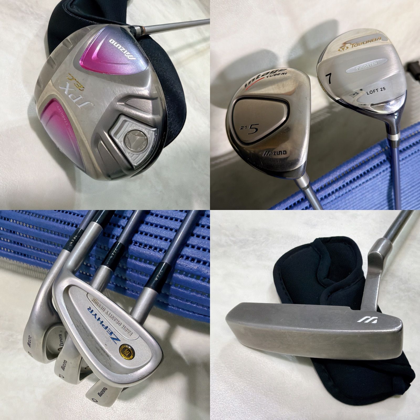 新品バック 新品グリップ 豪華8本セット MIZUNO レディースゴルフ