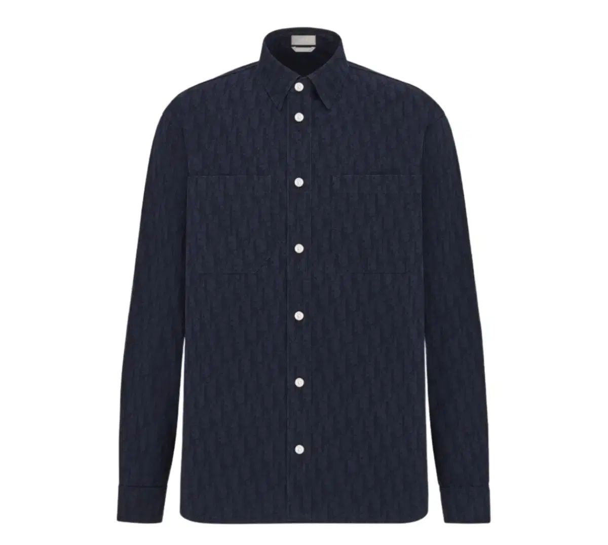 ディオール オブリーク カスリ コットン ネイビー デニム シャツ