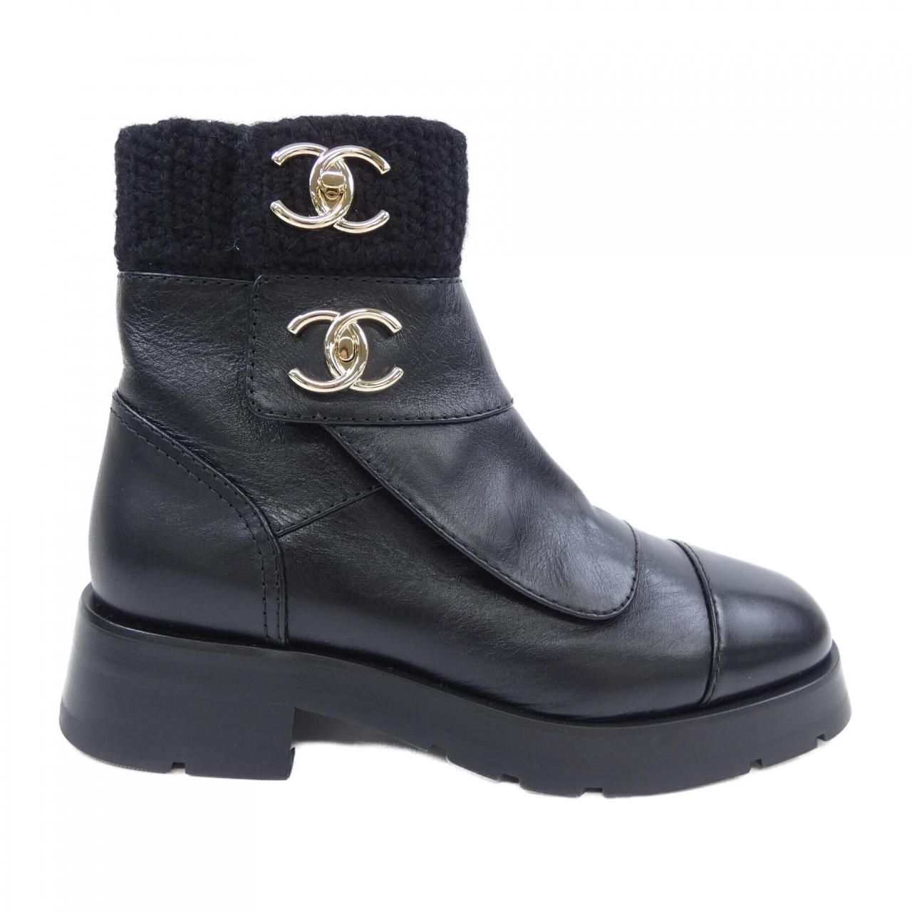 シャネル CHANEL ショートブーツ ターンロック ブーツ