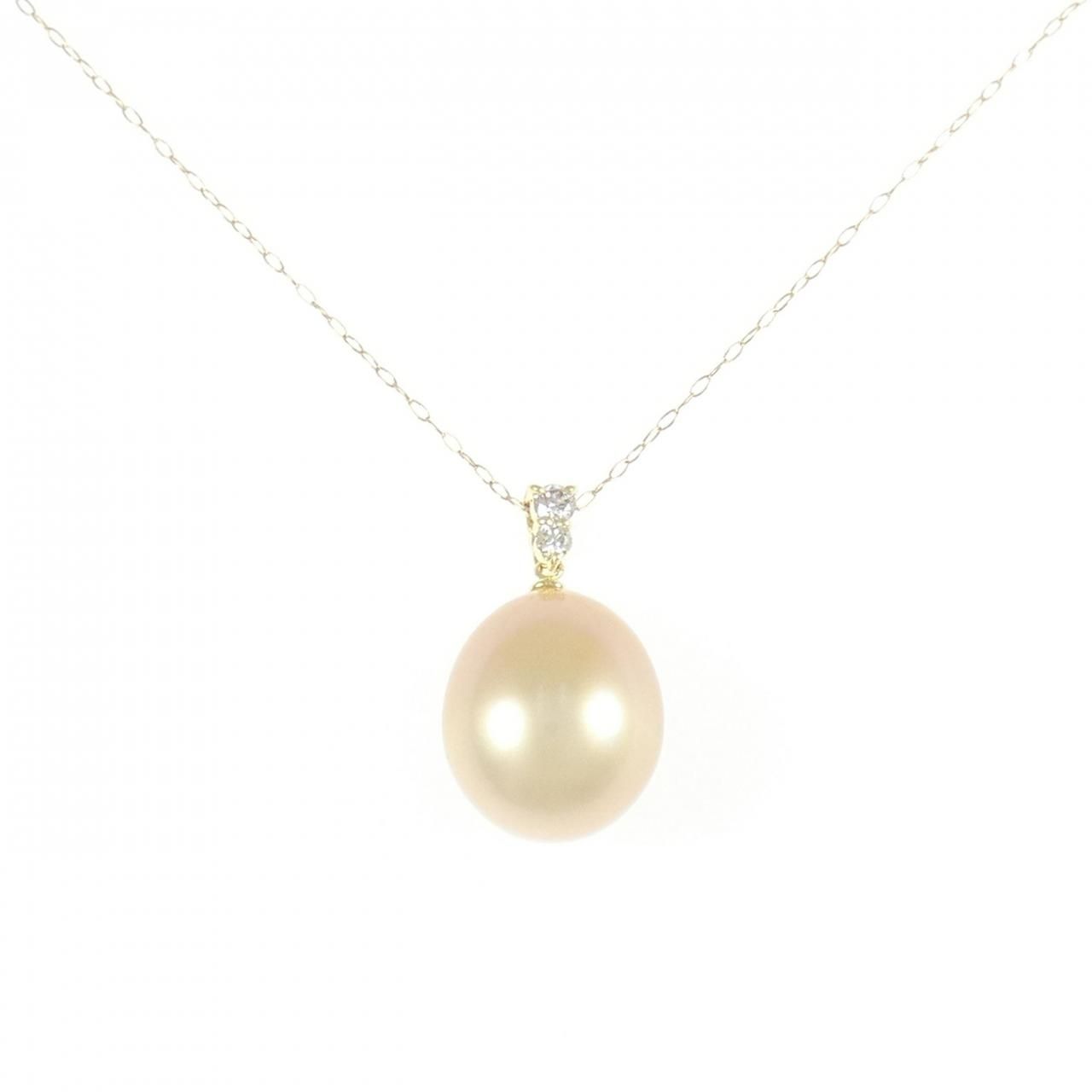 K 18 YG 白蝶パール ネックレス