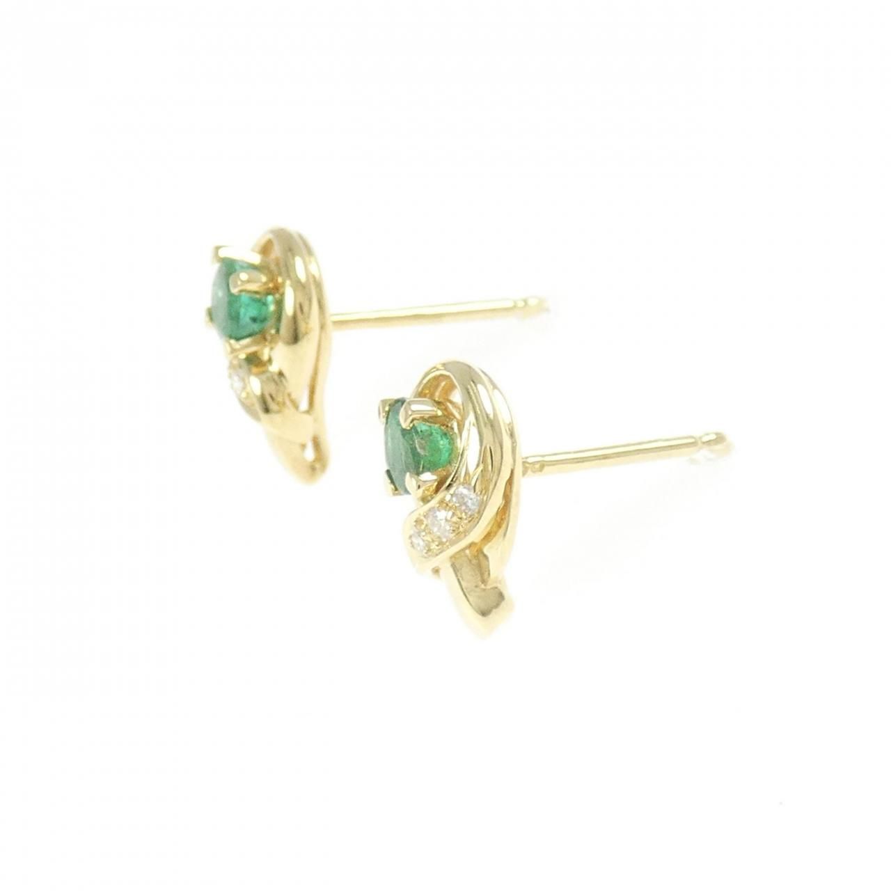 K18YG エメラルド ピアス 0.43CT - メルカリ