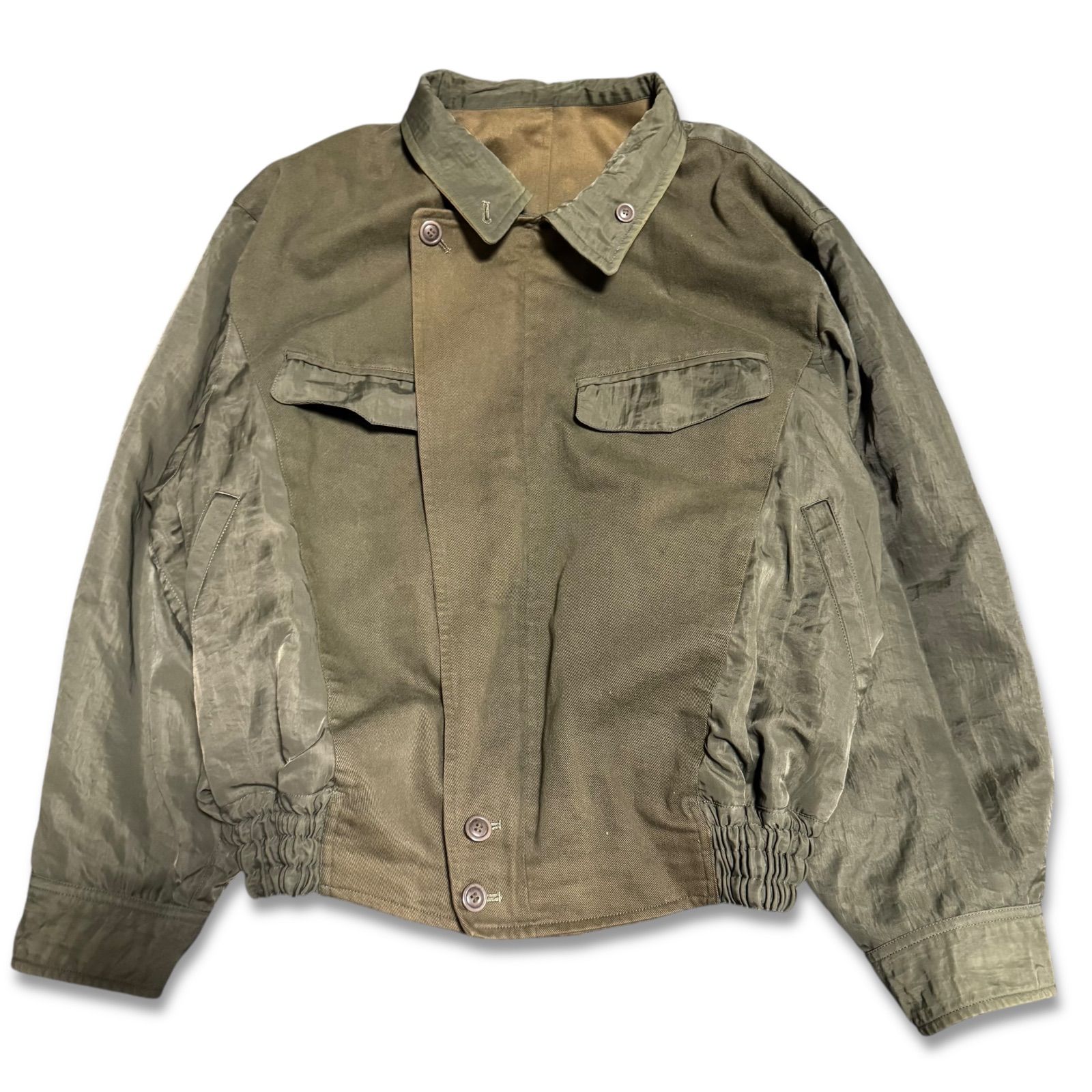 ISSEY MIYAKE レア ダウンジャケット カーキ 中古・古着通販】ISSEY MIYAKE MEN (イッセイミヤケメン) リバーシブル