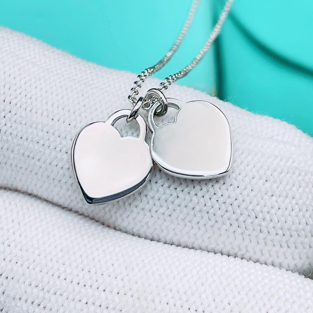 ◇ティファニー◇新品仕上済 リターントゥ Ag925 ダブルハート ネックレス ◇ティファニー◇新品仕上済 Tiffany&Co. リターントゥティファニー