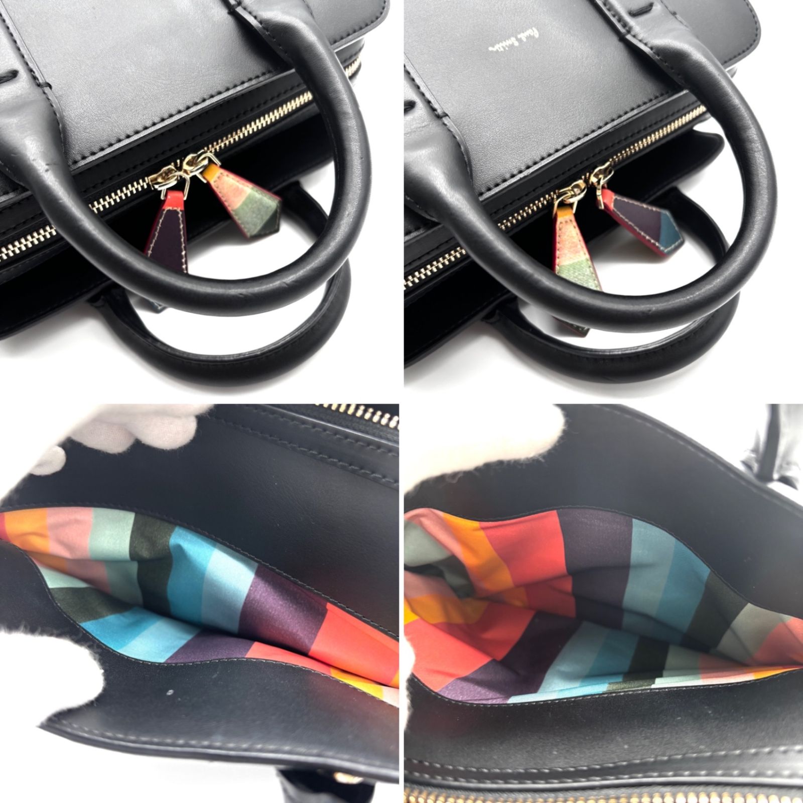 未使用品◎ 極美品 Paul Smith 2way ショルダーバッグ 黒 レザー 極美品 Paul Smith 2way ビジネスバッグ レザー ナイロン 黒 PS Paul