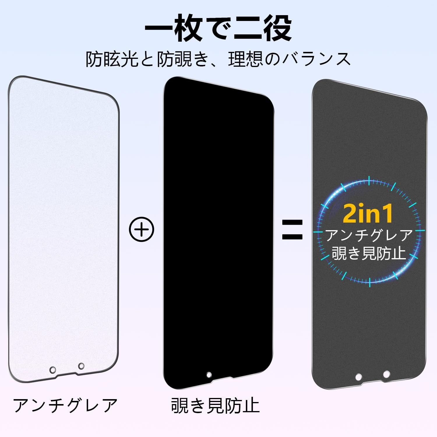 アンチグ 覗き見防止 Slanku ガラスフィルム iphone 14 用 国産旭硝子素材 プライバシー保護 硬度9 H さらさら 薄 耐衝撃 目に優しい 指紋防止 自動吸着 貼りやすい 飛散防止 いphone 対応 サラサラ