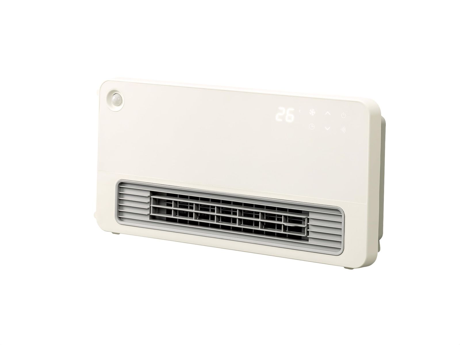 コイズミ セラミックヒーター おまかせモード搭載 人感センサー タイマー付き 縦置き|横置き ホワイト KPH-1247|W