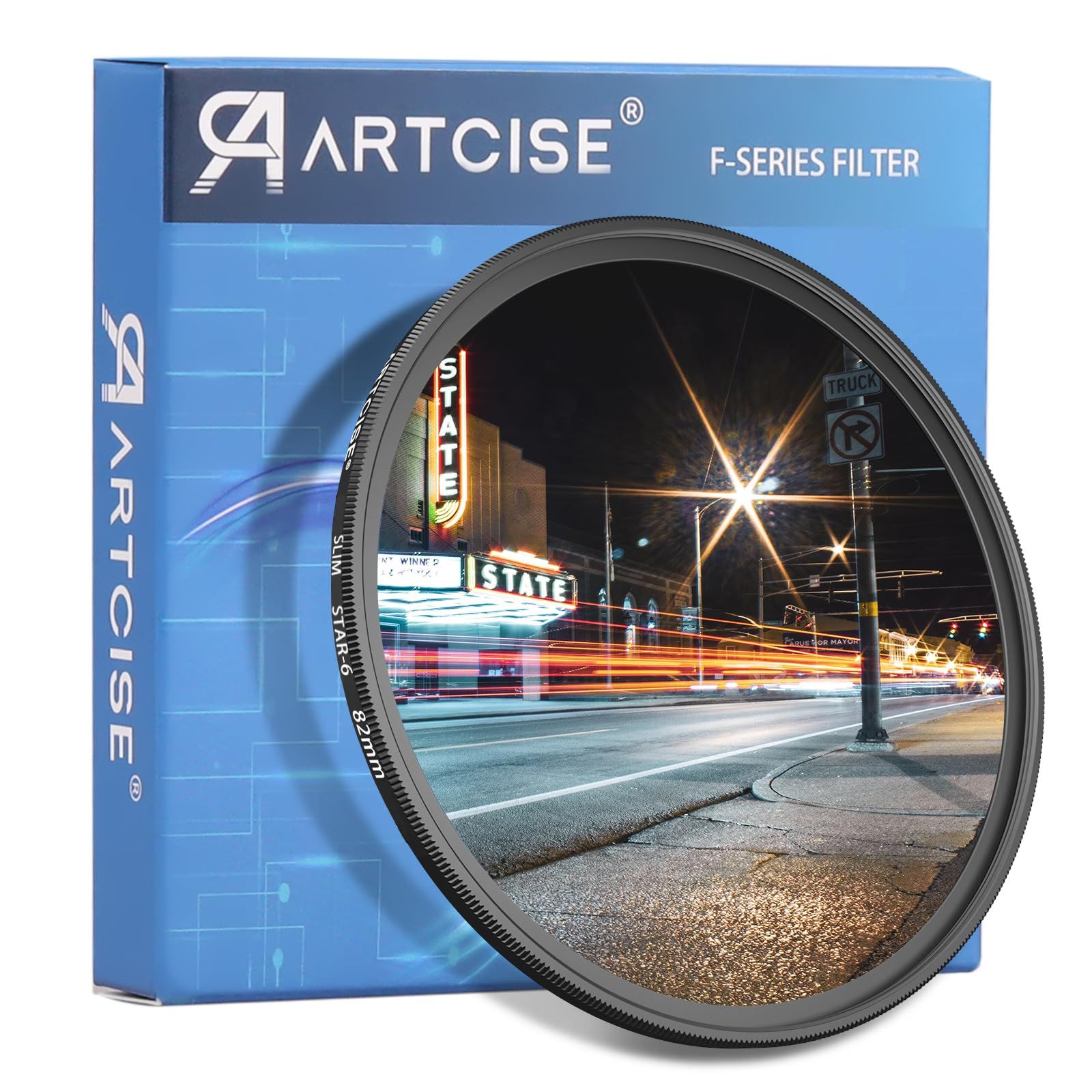 ARTCISE クロスフィルター 6本線 37 mm 星光効果 Filter 光条 夜景撮影用 スターフィルター 一眼レフ ミラーレス対応