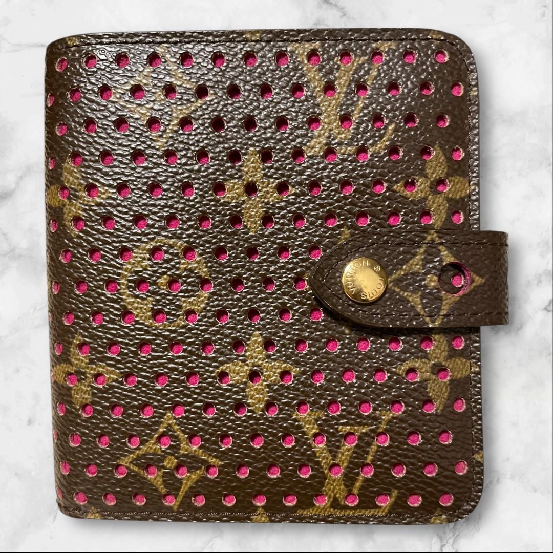 ルイヴィトン モノグラム ピンク ドット 二つ折り財布