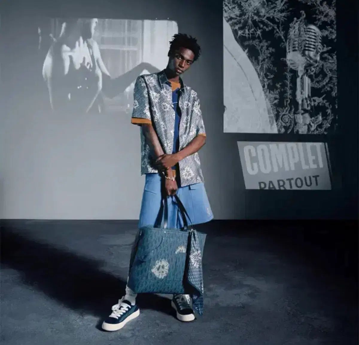 ディオール デニム ティアーズ シルク シャツ XL