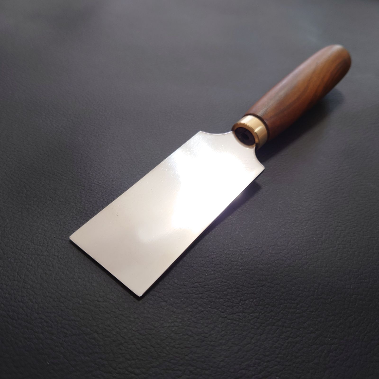 レザークラフト 段漉きセット 革包丁 直刃 ＋段漉きプレート ss-01