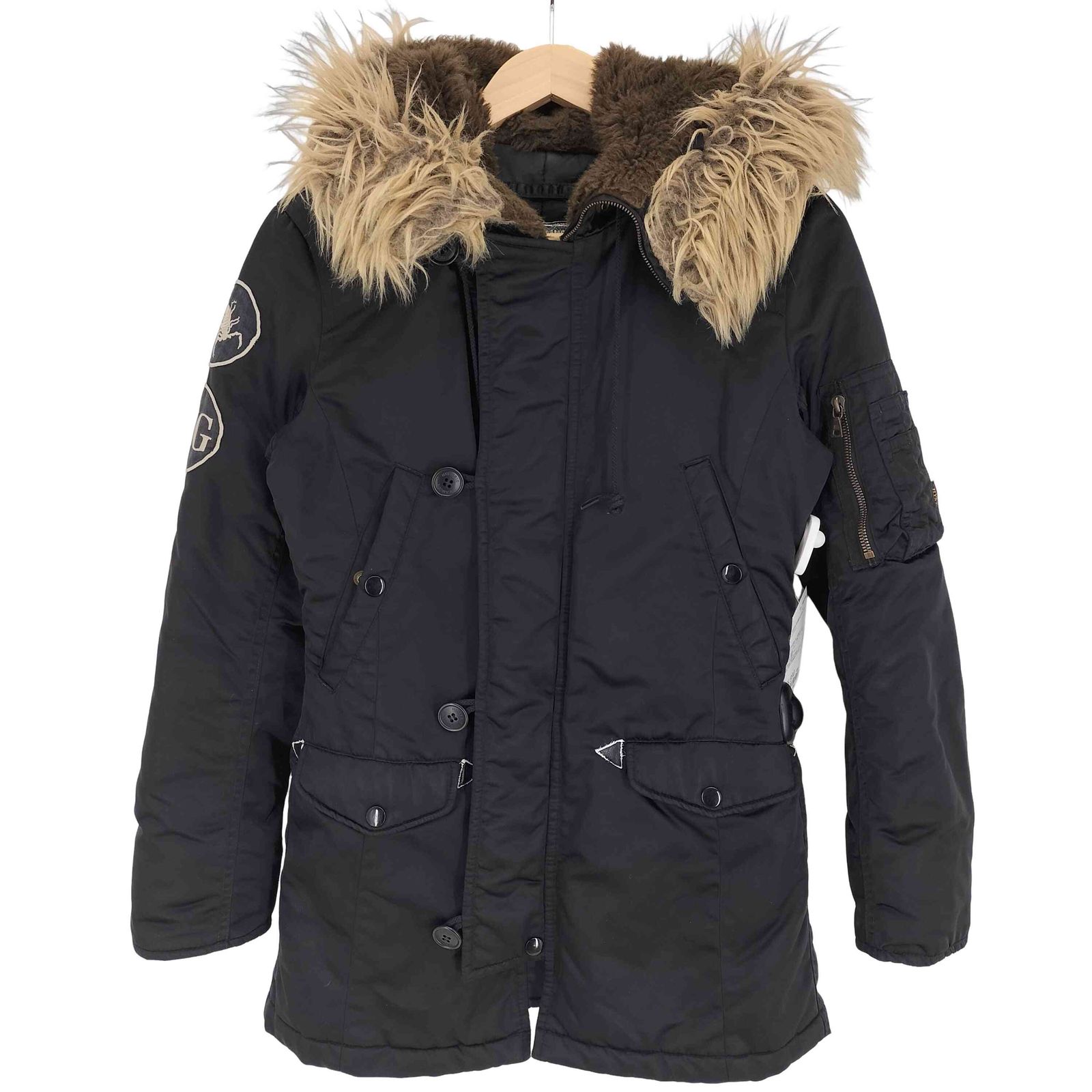 ヒステリックグラマー　フライトジャケット　N-3B　ブラック　黒　モッズコート ヒステリックグラマー HYSTERIC GLAMOUR 00S N3B 初期モデル PRIMALOFT