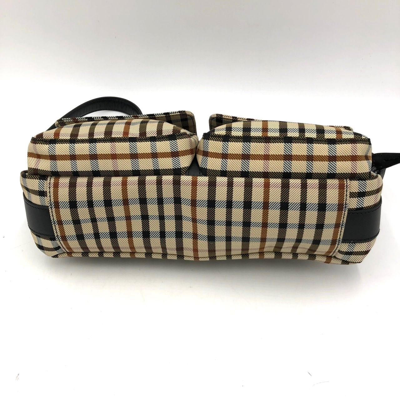 美品】DAKS ダックス ハンドバッグ チェック柄 ベージュ ブラウン 