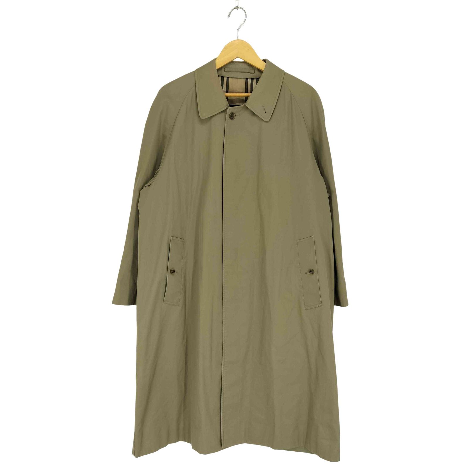 バーバリーロンドン BURBERRY LONDON BIG SIZE MADE IN ENGLAND 裏地ノバチェックステンカラーコート メンズ 表記無