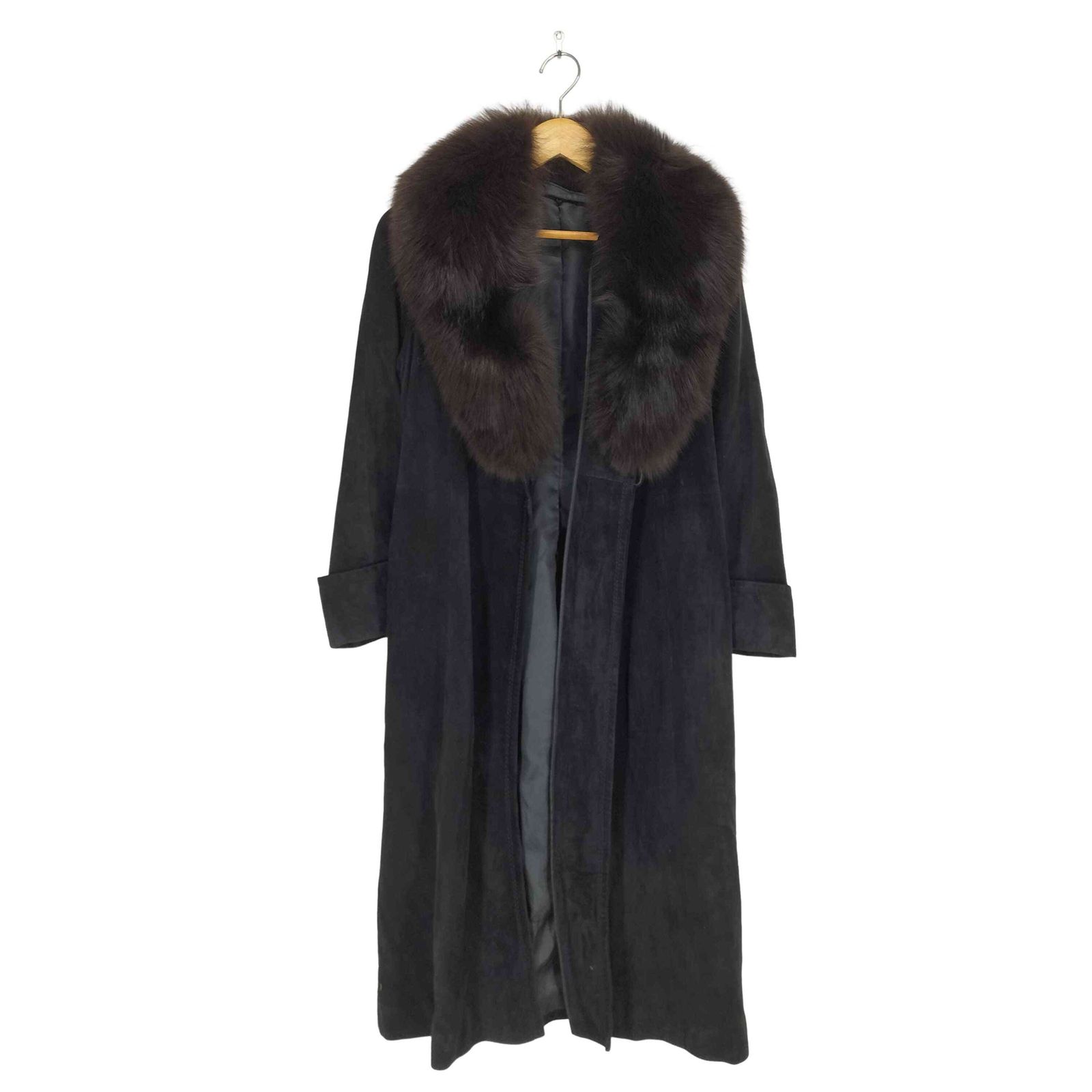 ユーズドフルギ 古着 ファー スウェード コート レディース JPN 11号