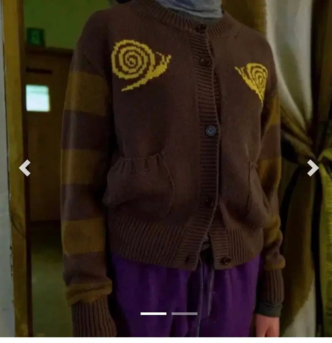 スネール ウール ブレンディッド カーディガン