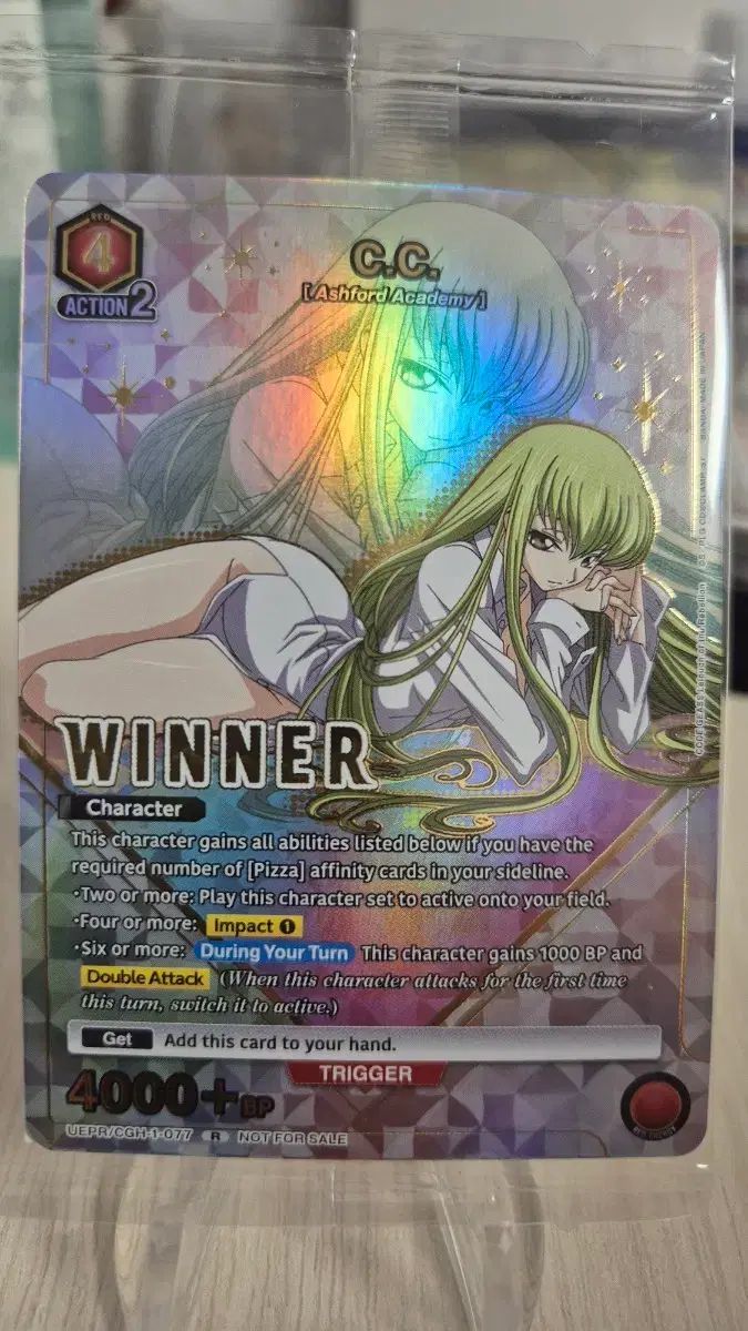 【特価】コードギアス C.C. ユニオンアリーナ 海外 プロモ WINNER ④ C.C. ユニオンアリーナ コードギアス 海外 英語版 プロモ WINNER