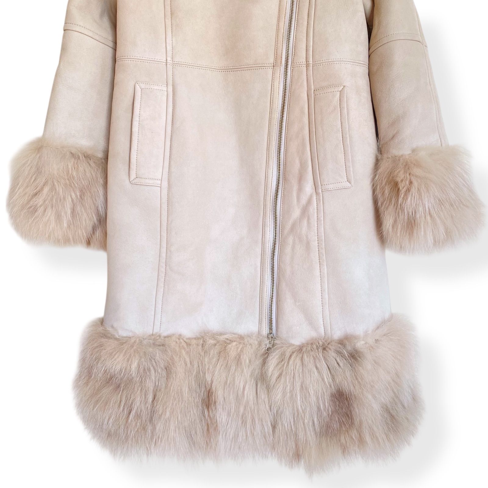 GRACE CONTINENTAL グレースコンチネンタル グレージュ ムートンコート