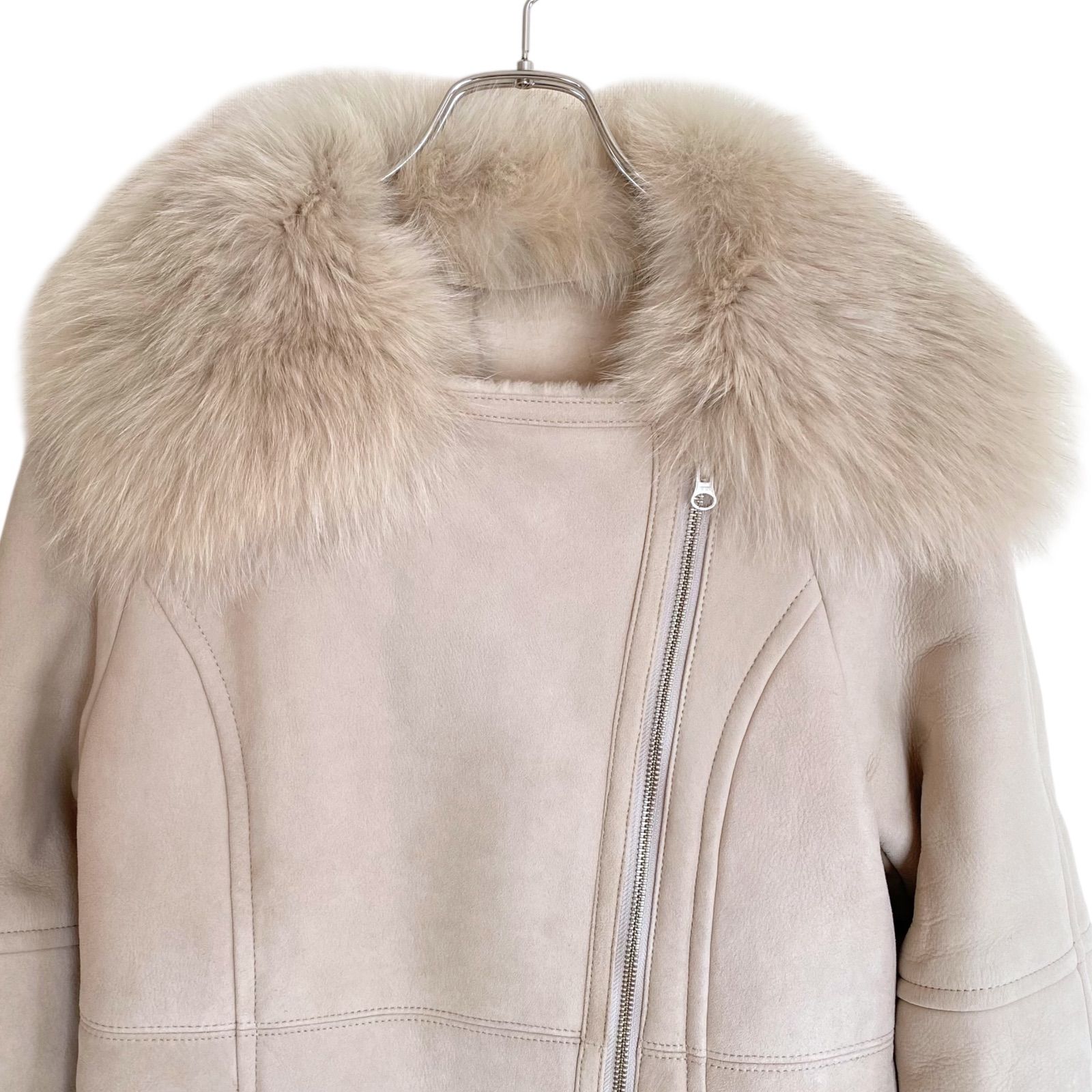 GRACE CONTINENTAL グレースコンチネンタル グレージュ ムートンコート