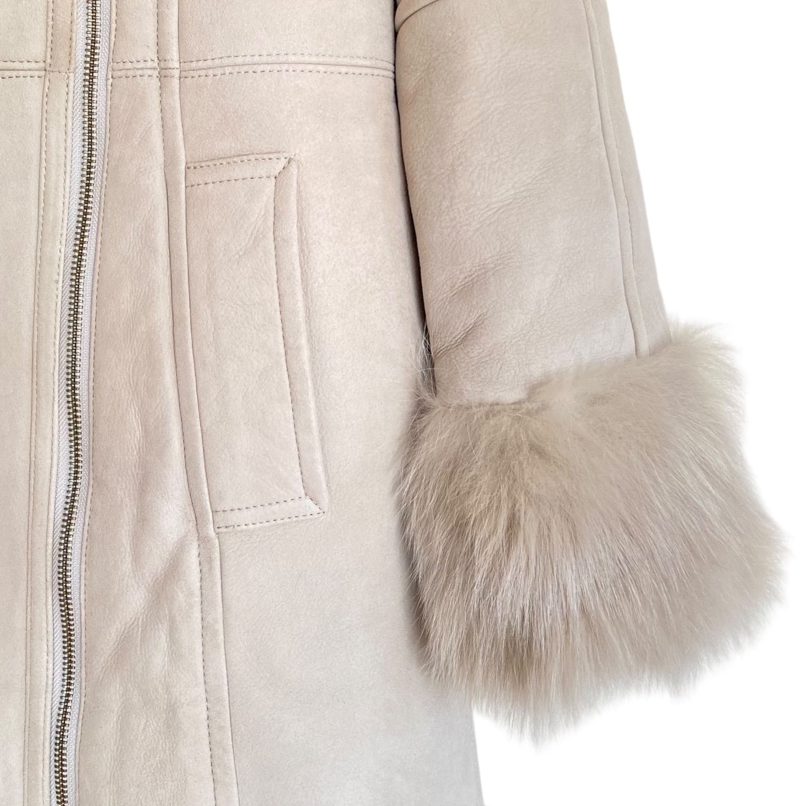 GRACE CONTINENTAL グレースコンチネンタル グレージュ ムートンコート