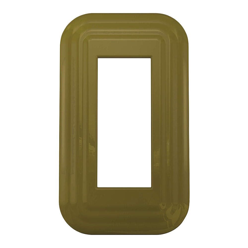 スイッチ コンセントプレート ムホーローレトロシリーズ モスグリーン PXP-HH 01-MG