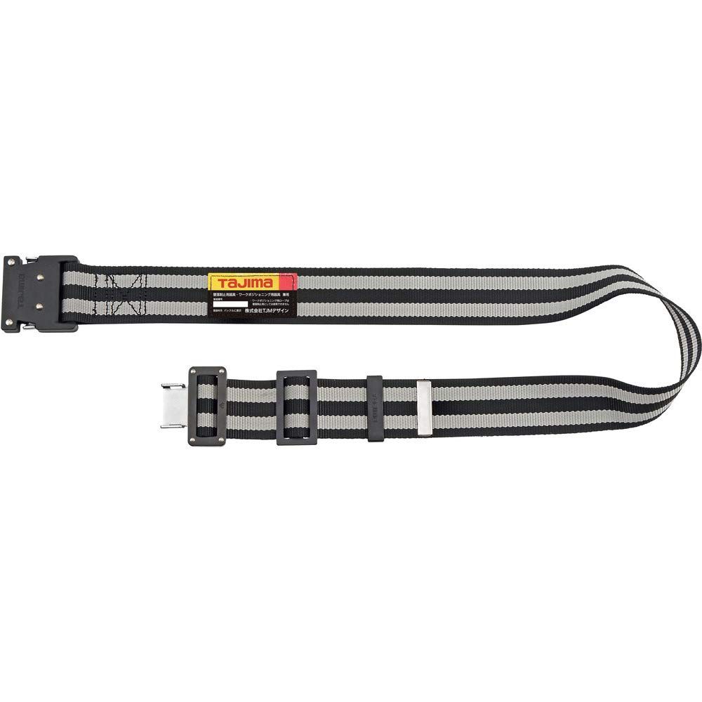 タジマ 新規 全帯 胴ベルトMサイズ ボーダー白 BWM 125-BWH 長さ125 cm 衝撃や耐久に強い鍛造ワンタッチバックル 腰の強い特厚ナイロンベルト