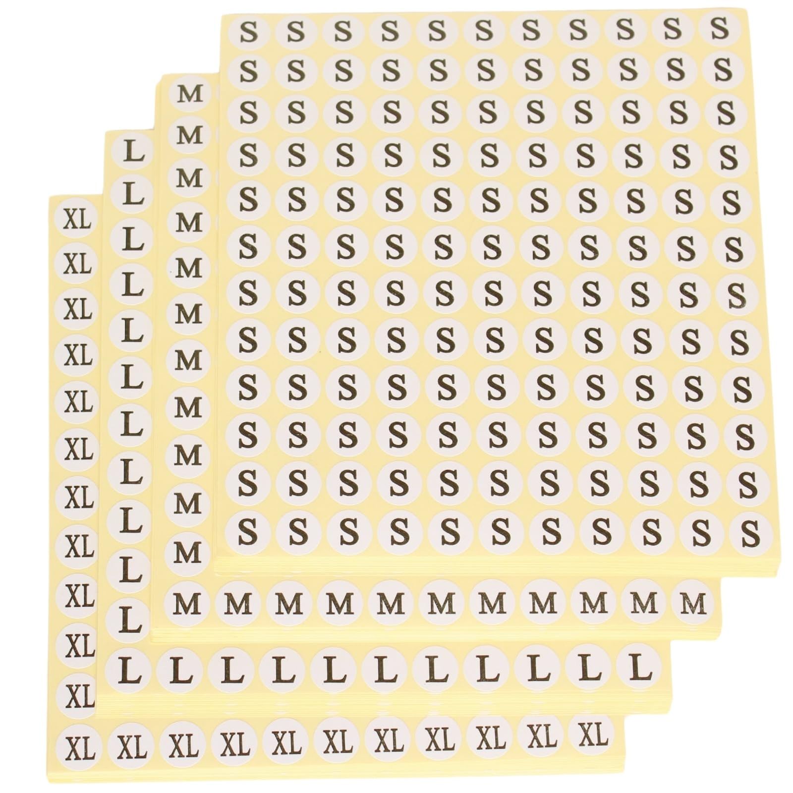 サイズシール 業務用 アパレル 丸 白地 132面 13 mm a 228 S~XL