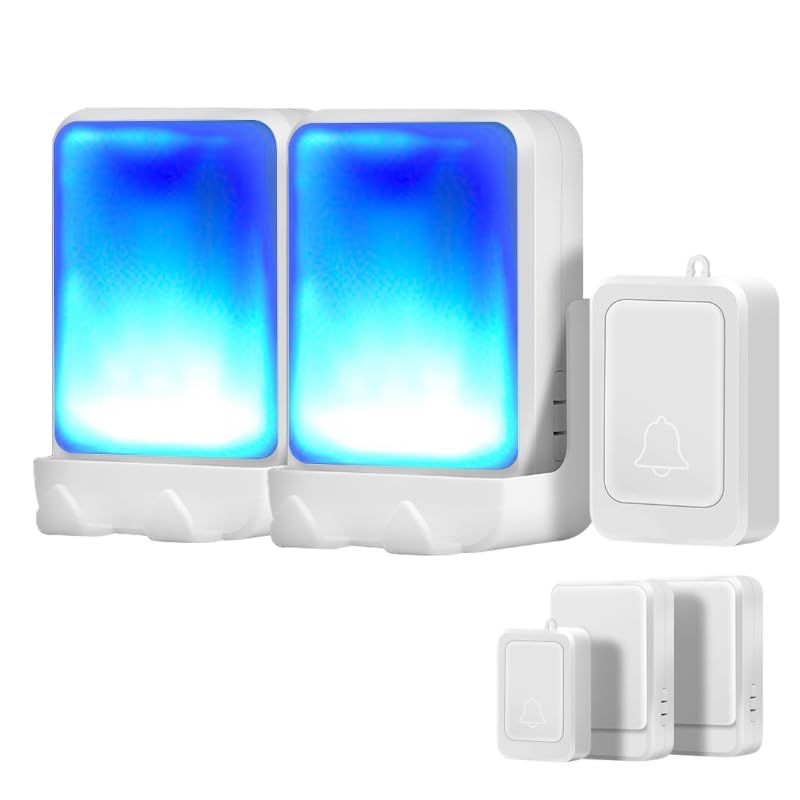 強い光のチャイムは の強い光と 4つの音量があり ワイヤレスチャイムは有効距離100メートル 自宅|オフィスで 高齢者 聴力障害者に適しています