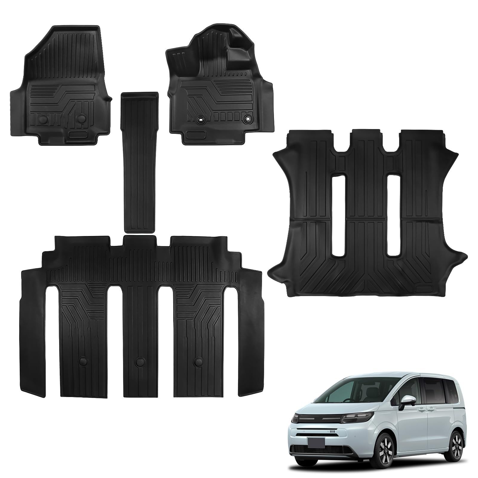 フリード GT系フロアマット 車種 設計 6人乗り ガソリン車用 GT 1|2|3|4|5|6|7|8型 立体 3 Dフロアマット TPE素材 カーマット 滑り防止 耐汚れ 取付簡単 カー用品 立体構造 耐摩擦 防水マット カスタムパーツ イン