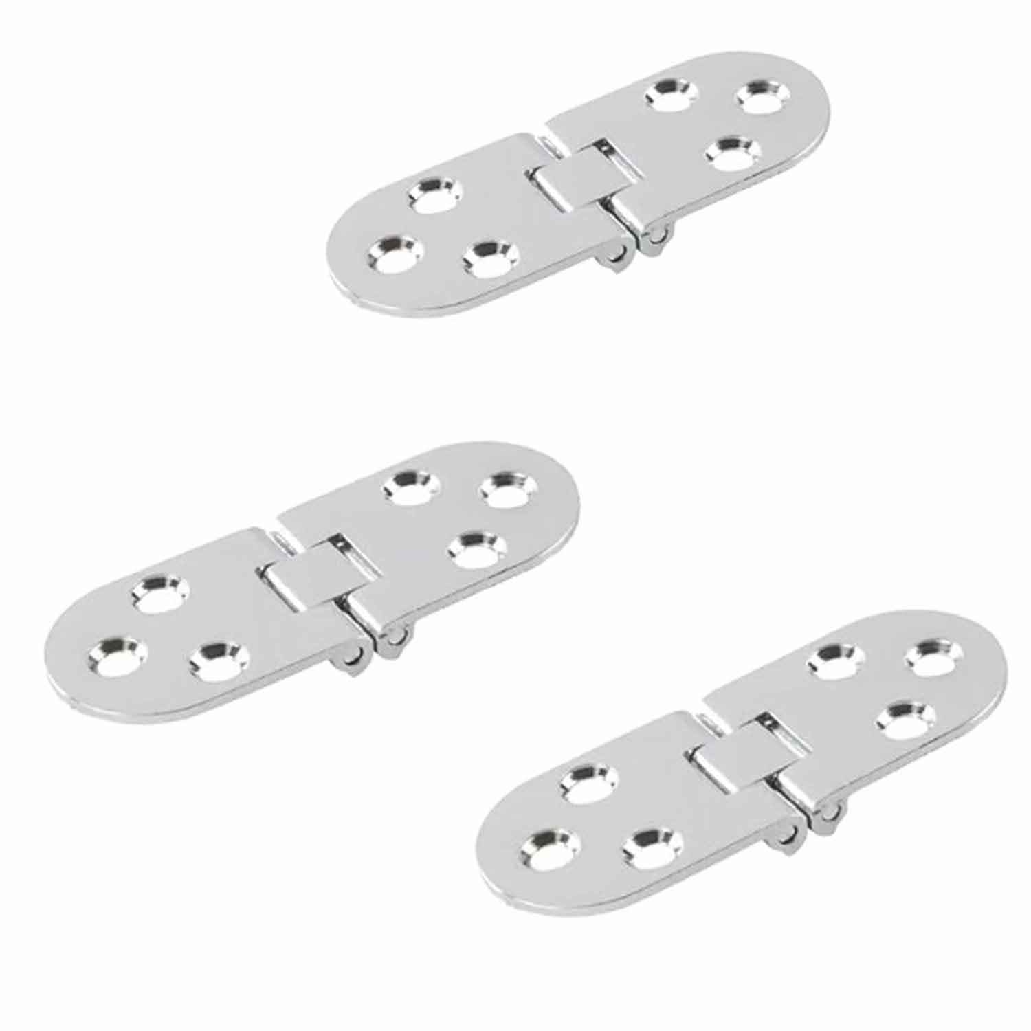 セット センターヒンジ 亜鉛合金 クローゼット 180°平蝶番 折戸 建具 扉 ドア部材 修理 交換 DIY 取付ねじ付き 折れ戸用センター丁番 79 mm 30 7