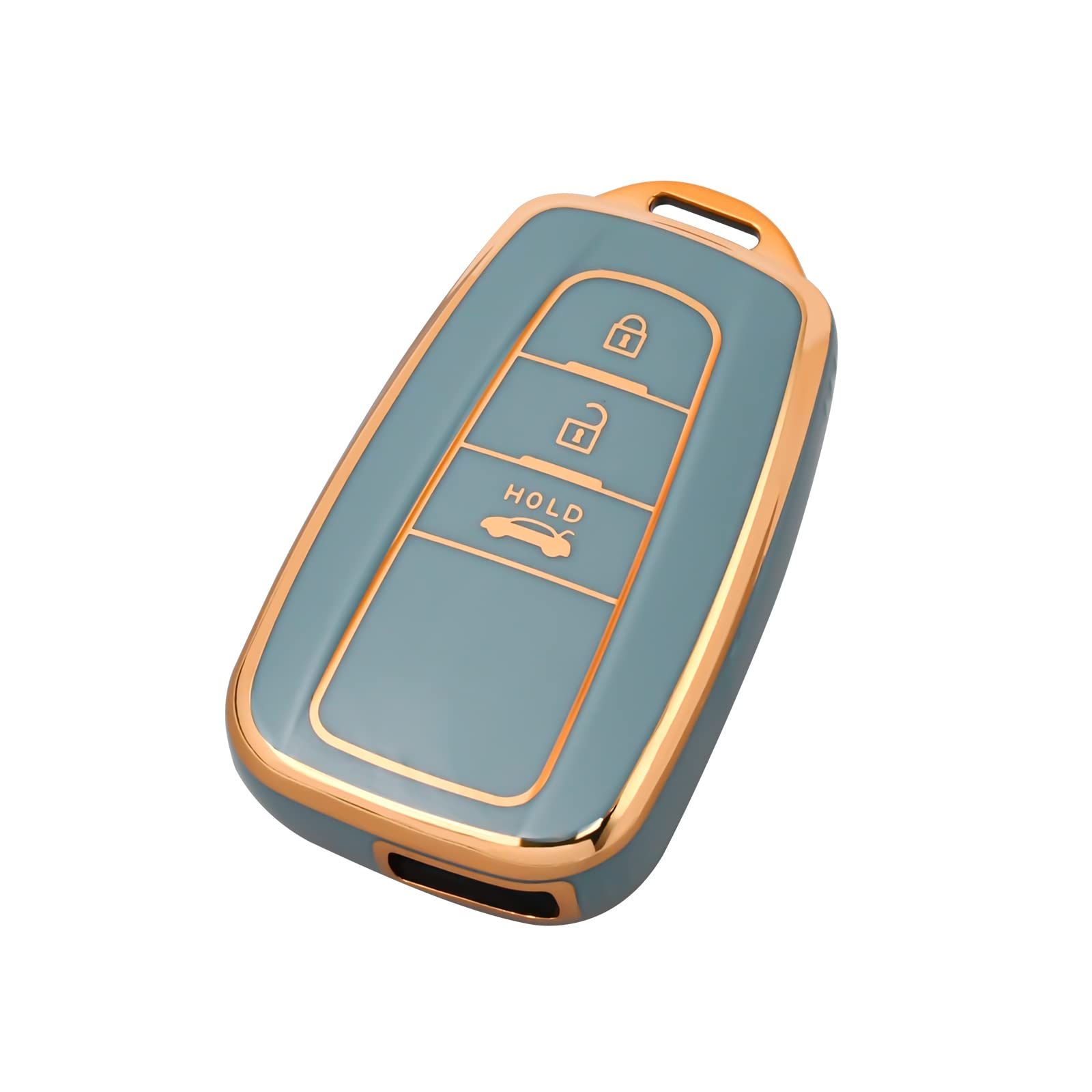 プリウス 70カムリ ラン スマート キーケース キーカバー キーホルダー TPU 360度フルプロテクション 傷 防止 ランドクルーザー プラド 150 後期 適用 3ボタン