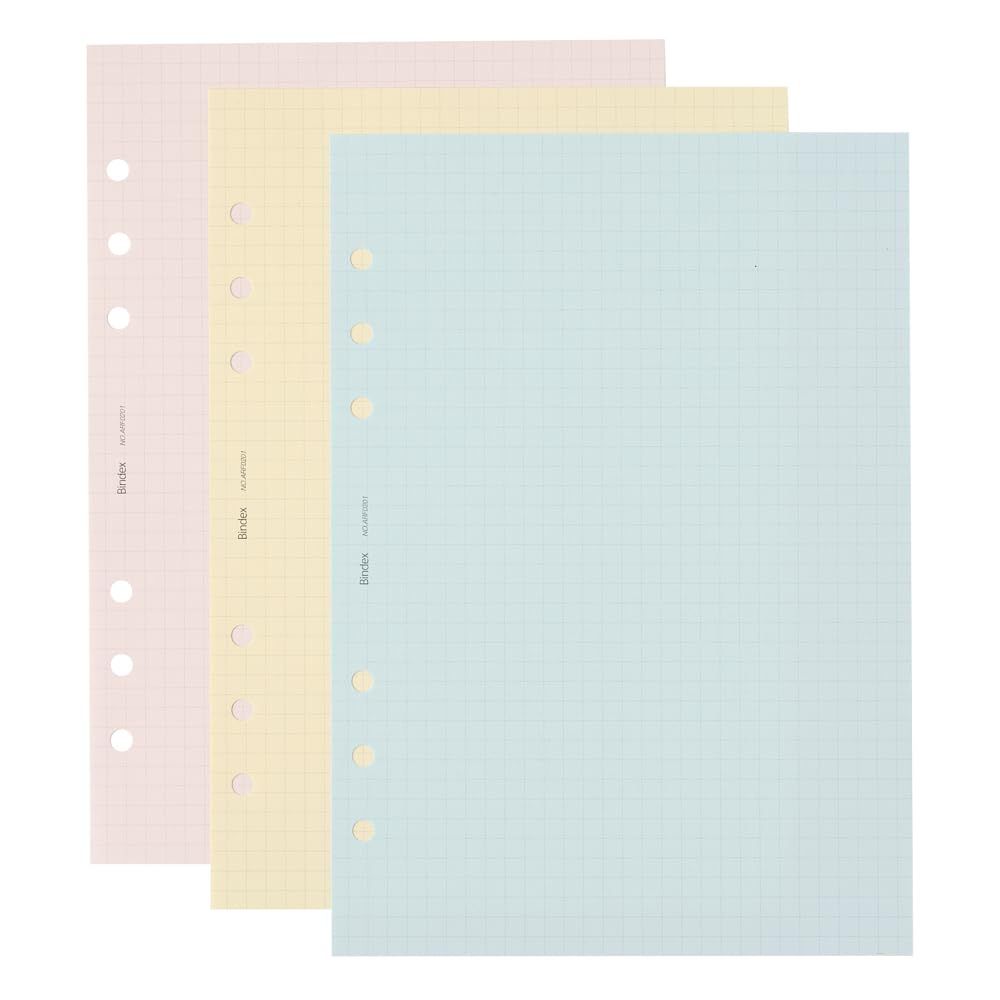 能率 バインデックス システム手帳 リフィル カラフルノート 方眼 A 5 6穴 ARF 0201