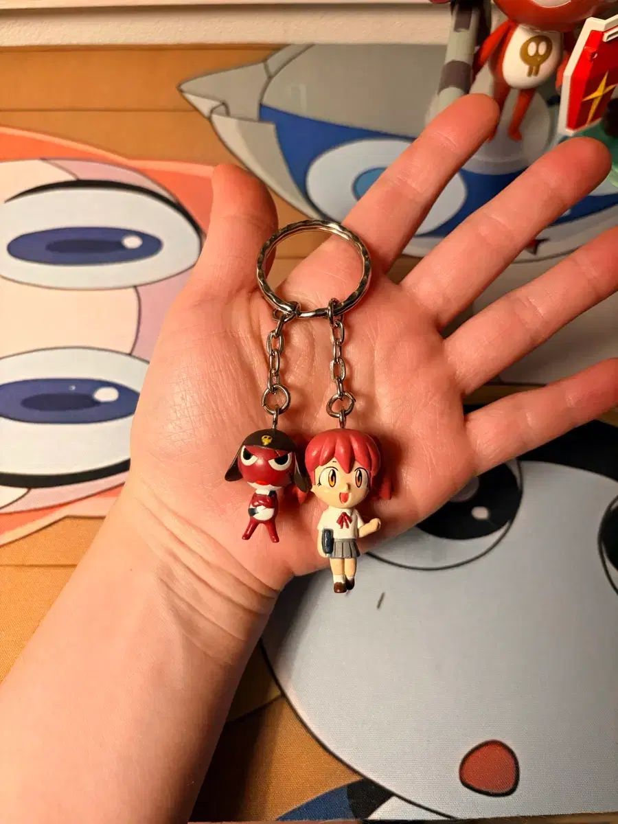 ケロロ ギロロ ハン 별 ツイン キーホルダー