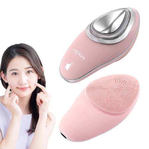 MCAura 美顔器 毛穴洗浄×美肌ケア 多機能美容器 イオン導入|導出 電動洗顔ブラシ EMS微電流 超音波振動 42℃温熱 LED IPX 6防水 敏感肌対応 軽量 USB充電 携帯便利 自宅エステ 男女兼用 プ 41 f 86 ec 5
