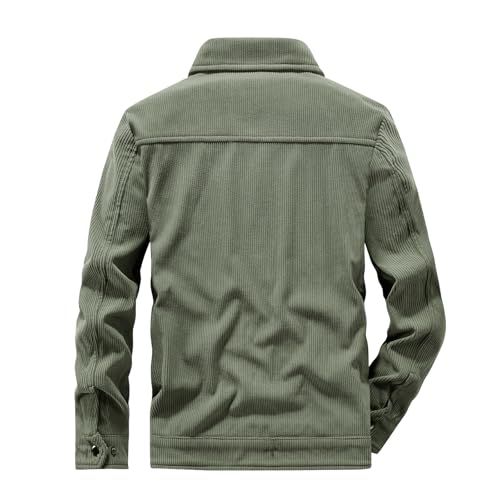 Manatsulife] ジャケット コーデュロイ メンズ 折り襟 防風 保温 撥水