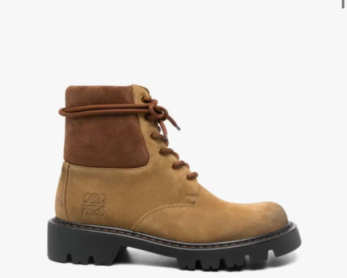 LOEWE ロエベ シエラ コンバット アンクル ブーツ タバコ ブラウン