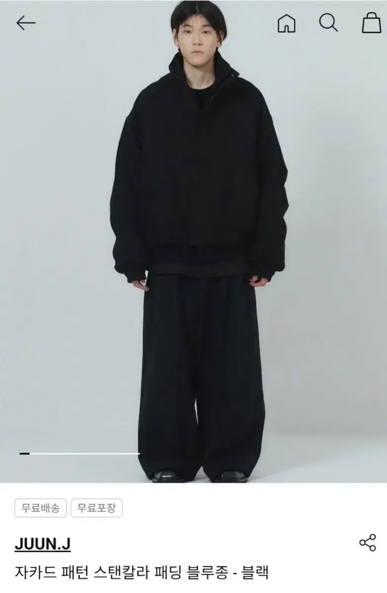 46 Juun.J ジュンジェイ ジャカード ダウン ブルゾン