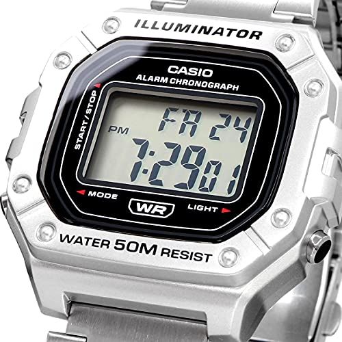カシオ CASIO スタンダード デジタル 腕時計 W-218 HD-1 AV メンズ チープカシオ チプカシ メタルバンド シルバー 並行輸入品 7217 fa 87