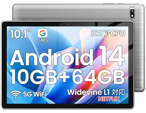 10インチ wi-fi モデル Android 14 タブレット10 GB 64 1 TB TF拡張 アンドロイド タブレットWidevine L GMS認証 2.4 G|5 GWiFi 6 BT 5 6000 mAh USB-C d 46 a 00 ee
