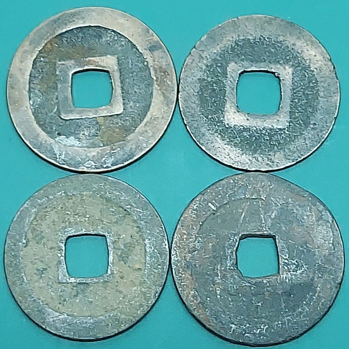 約1.4キロ 寛永通宝 古銭 穴銭 寛永通宝 4枚まとめ売り 古銭 江戸時代 銅銭 穴銭 日本古貨幣 旧貨幣