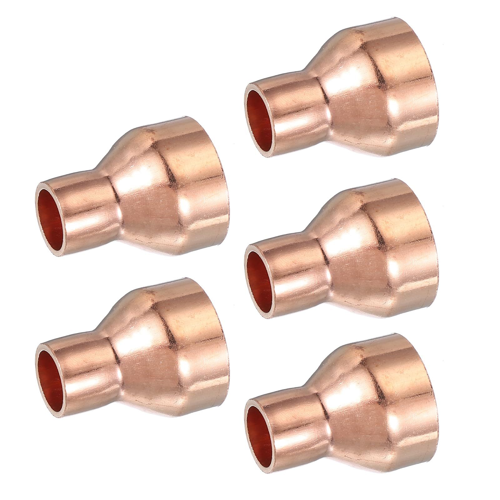 PATIKIL 銅製レデューサー 1から15 32 ID 減圧銅製カップリング圧力継手パイプチューブコネクタアダプタ 汗はんだ接続付き HVAC 冷凍用 銅