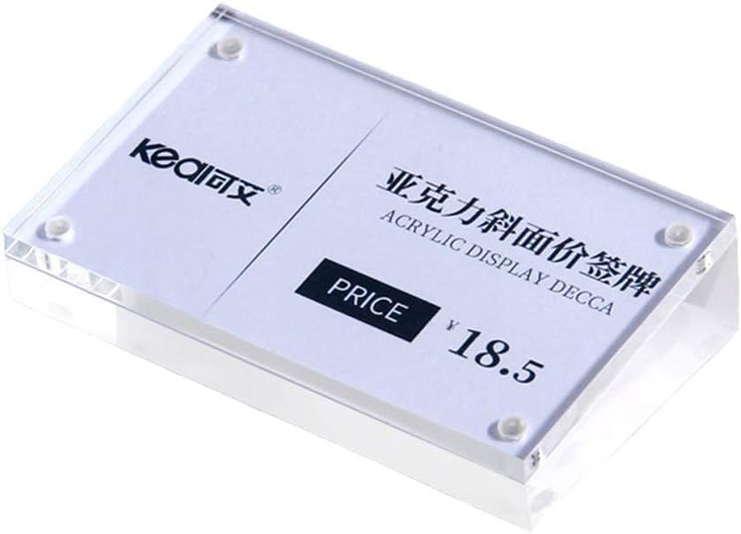 SVIAOカード立て 値札 値札スタンド 値札立て 透明アクリル製 プライスカード立て プライススタンド プライスカードスタンド 販促用品 店舗 商品 値段表示 価格表示 プライス タグ 100 mm×100 mm